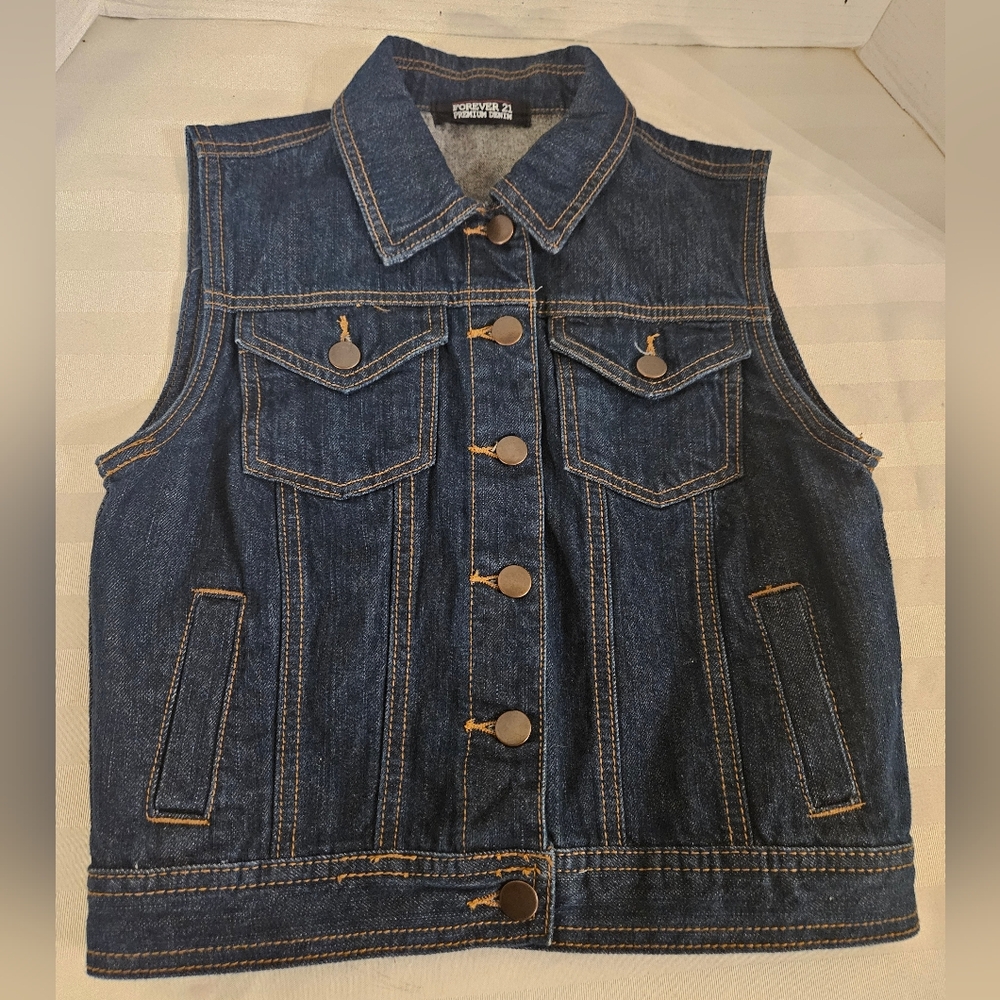 Denim Sleeveless Vest